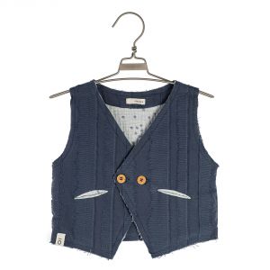 Gilet in Cotone Jacquard